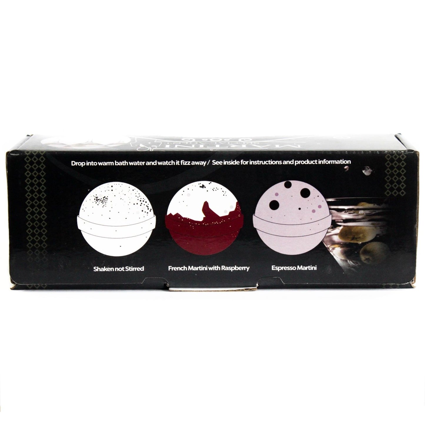 Set of Three Martini Bath Bombs (3x120g)