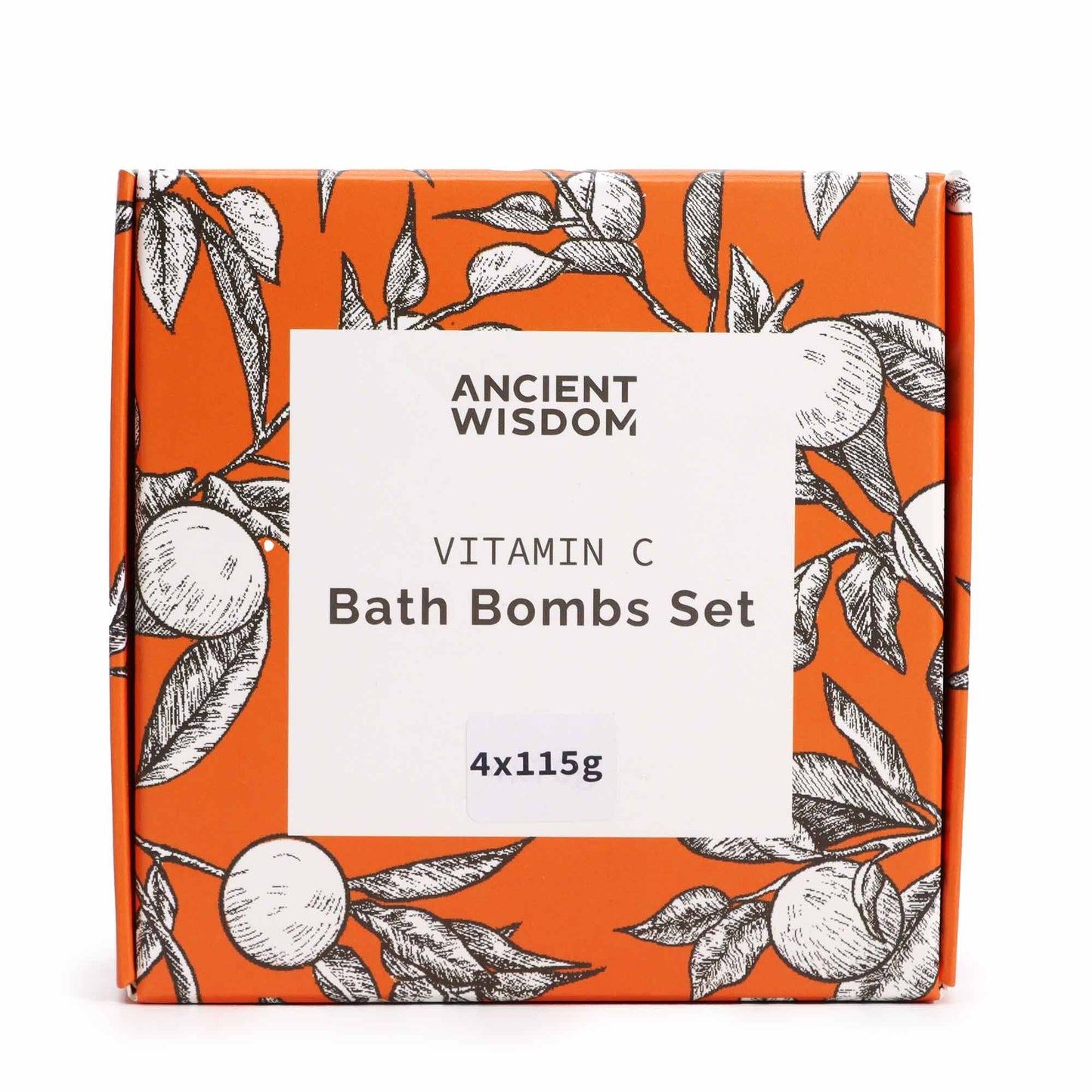 Zesty Vitamin C Bath Bombs Set – Aromatherapy Quartet (4x115g)