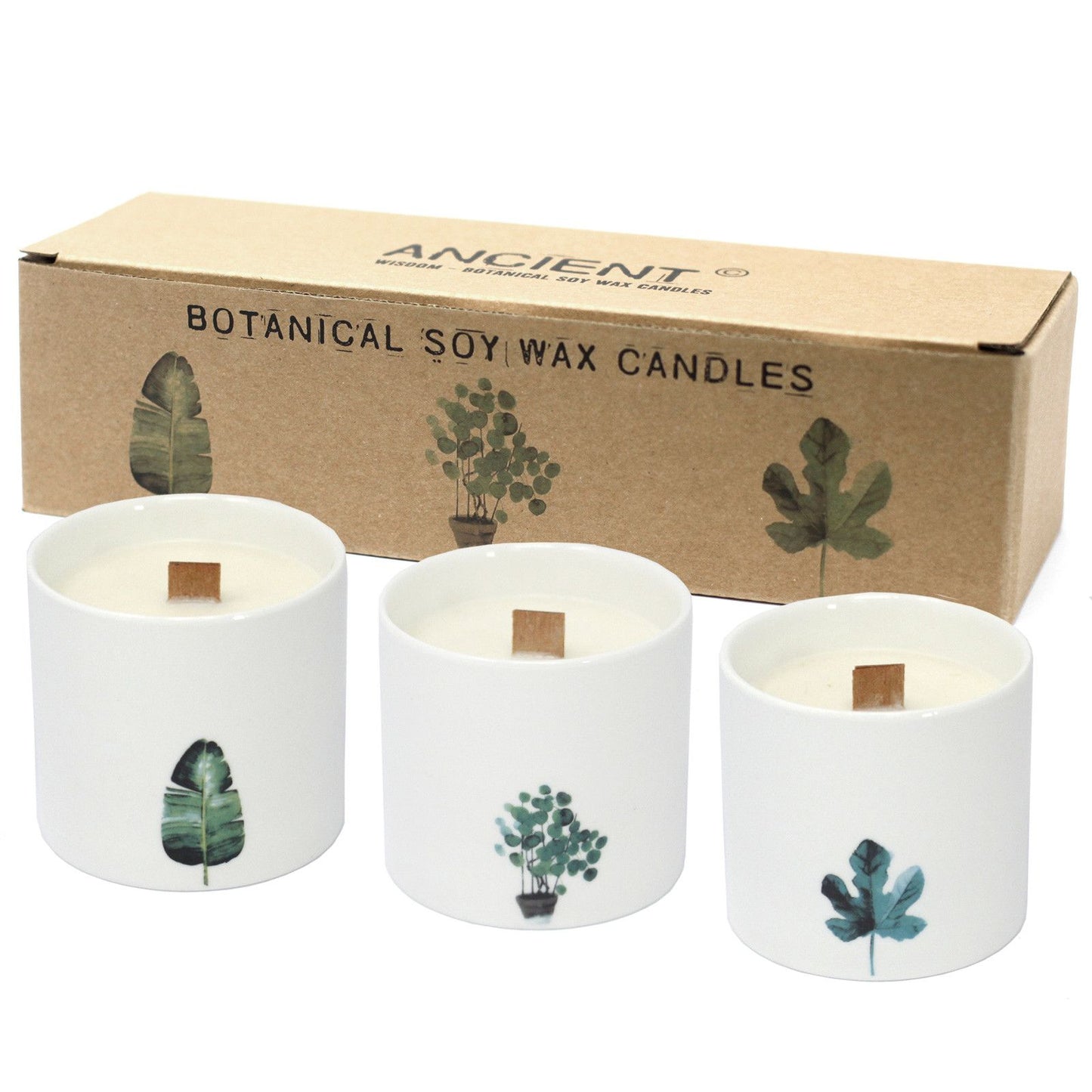 Set of three large botanical candles with a Victorian peony fragrance, featuring embedded pink floral elements.