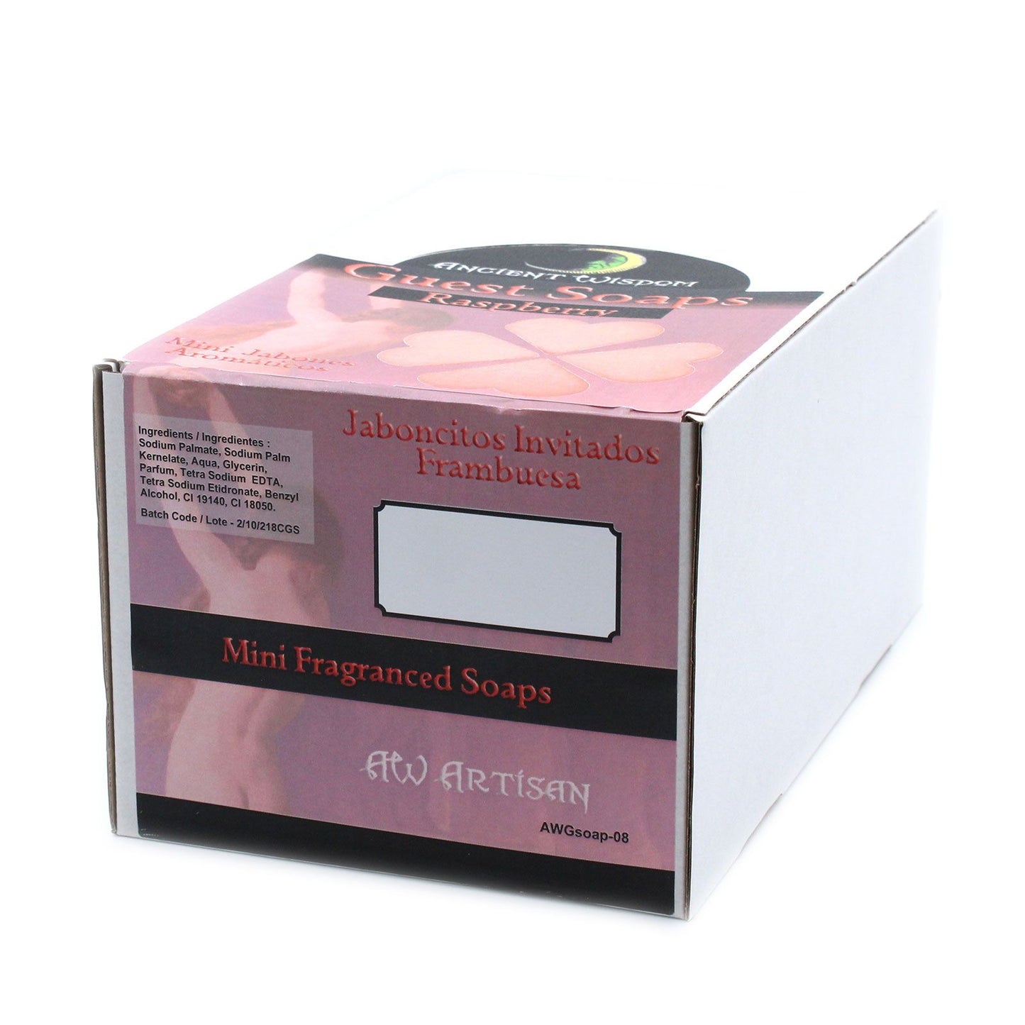 Heart Guest Soaps - Raspberry (10x20g)