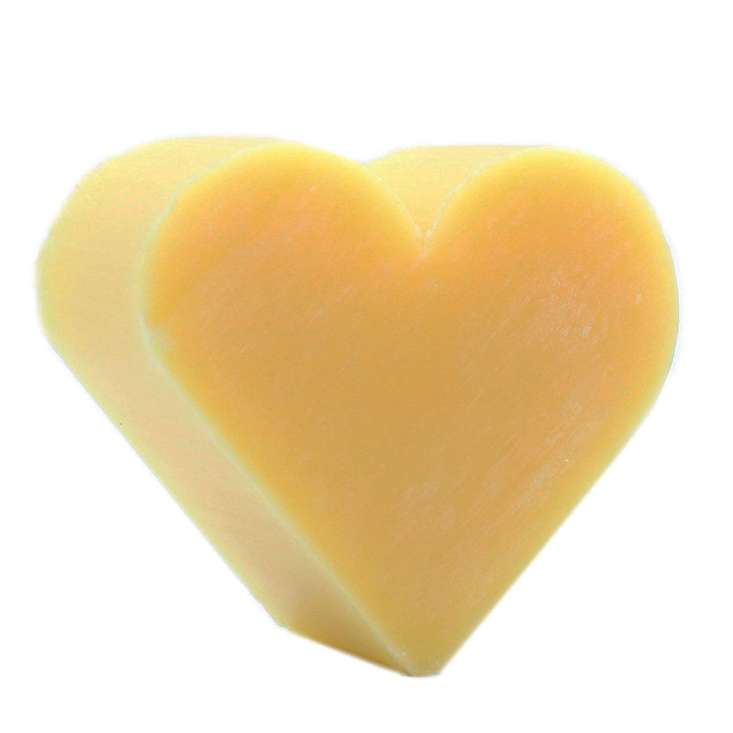 Ten small orange heart-shaped guest soaps featuring a refreshing citrus grapefruit fragrance.