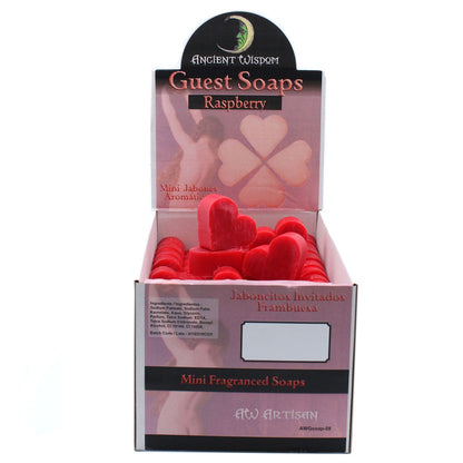 Heart Guest Soaps - Raspberry (10x20g)