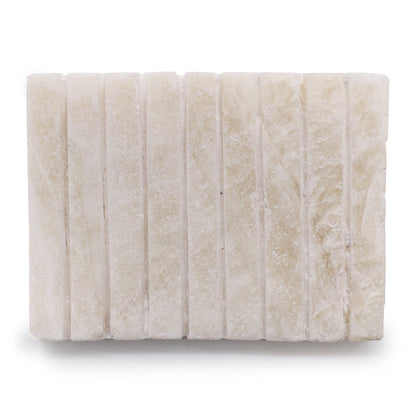 White Onyx Ridged Soap Dish