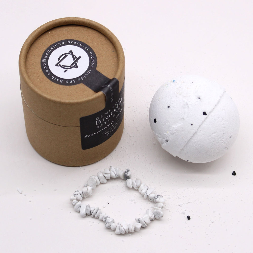 White Jasper Gem Bracelet Bath Bomb 170g