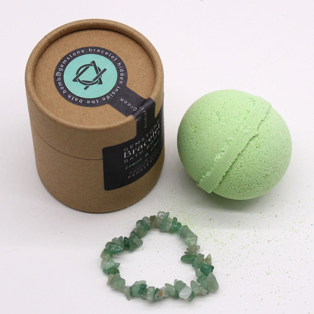 Green Aventurine Gem Bracelet Bath Bomb 170g