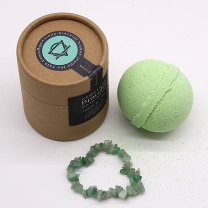 Green Aventurine Gem Bracelet Bath Bomb 170g