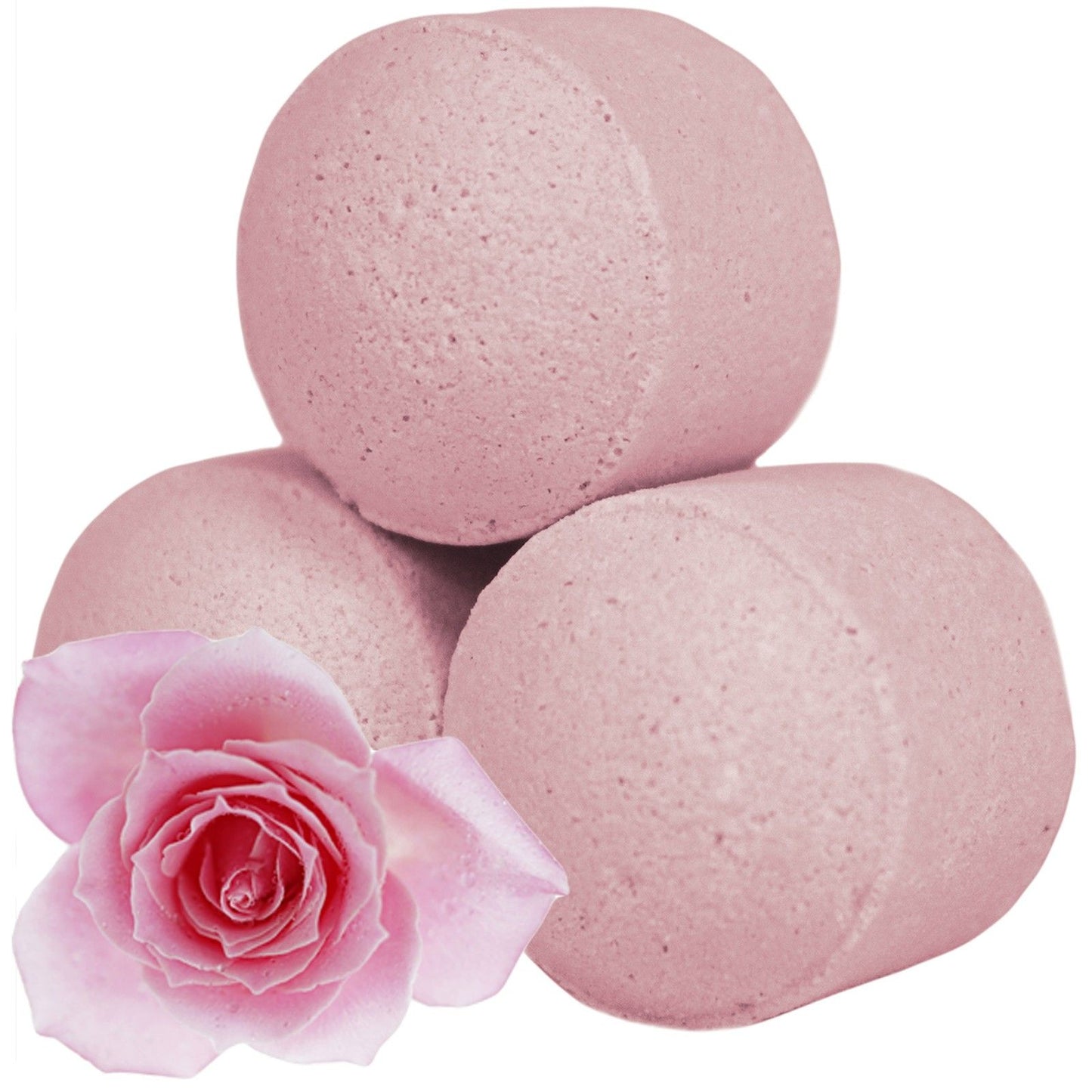 A large transparent box filled with 1.3kg of small, pink, rose-scented mini bath bombs known as Chill Pills.