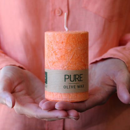 Pure Olive Wax Candle 90x60 - Grey