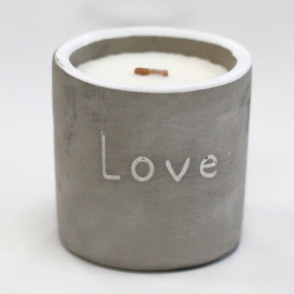 Med Concrete Soy Candle  - Love - Purple Fig & Casis