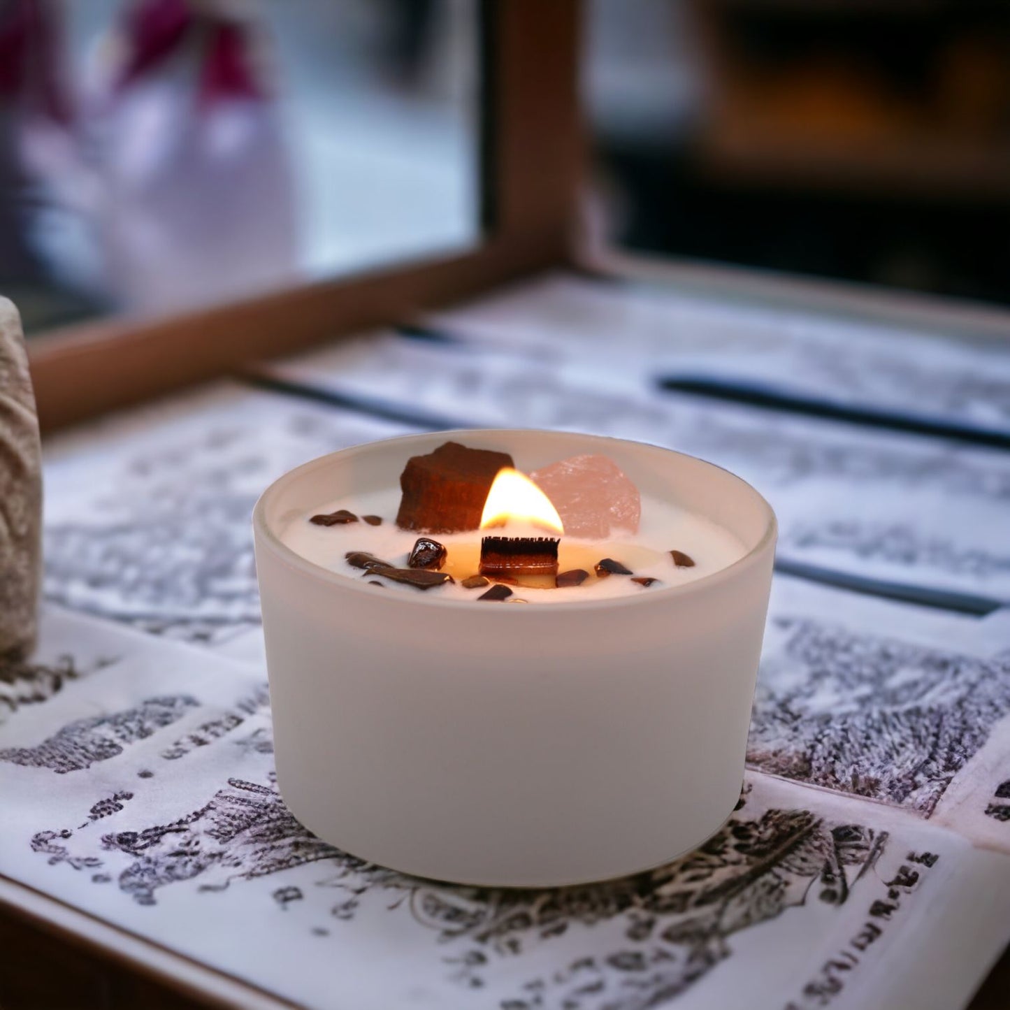 Chakra Crystal Candle - Sacred Chakra