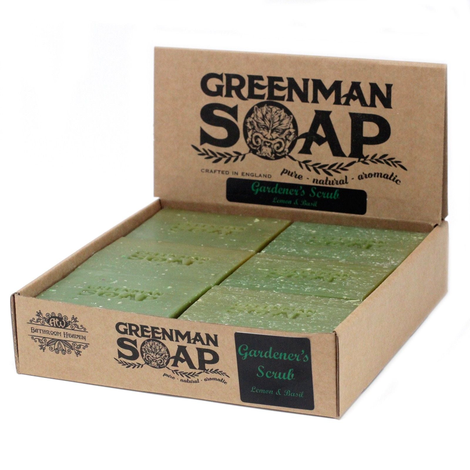 A 100g handcrafted Greenman soap bar with natural exfoliating seeds and an earth-friendly rustic wrapper.