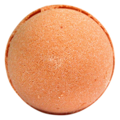 A large 180g orange-colored round bath bomb featuring an invigorating tangerine and grapefruit fragrance.