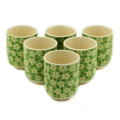 Herbal Tea Cups (2) - Green Daisy