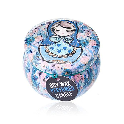 Art Tin Candle - Russian Dolls